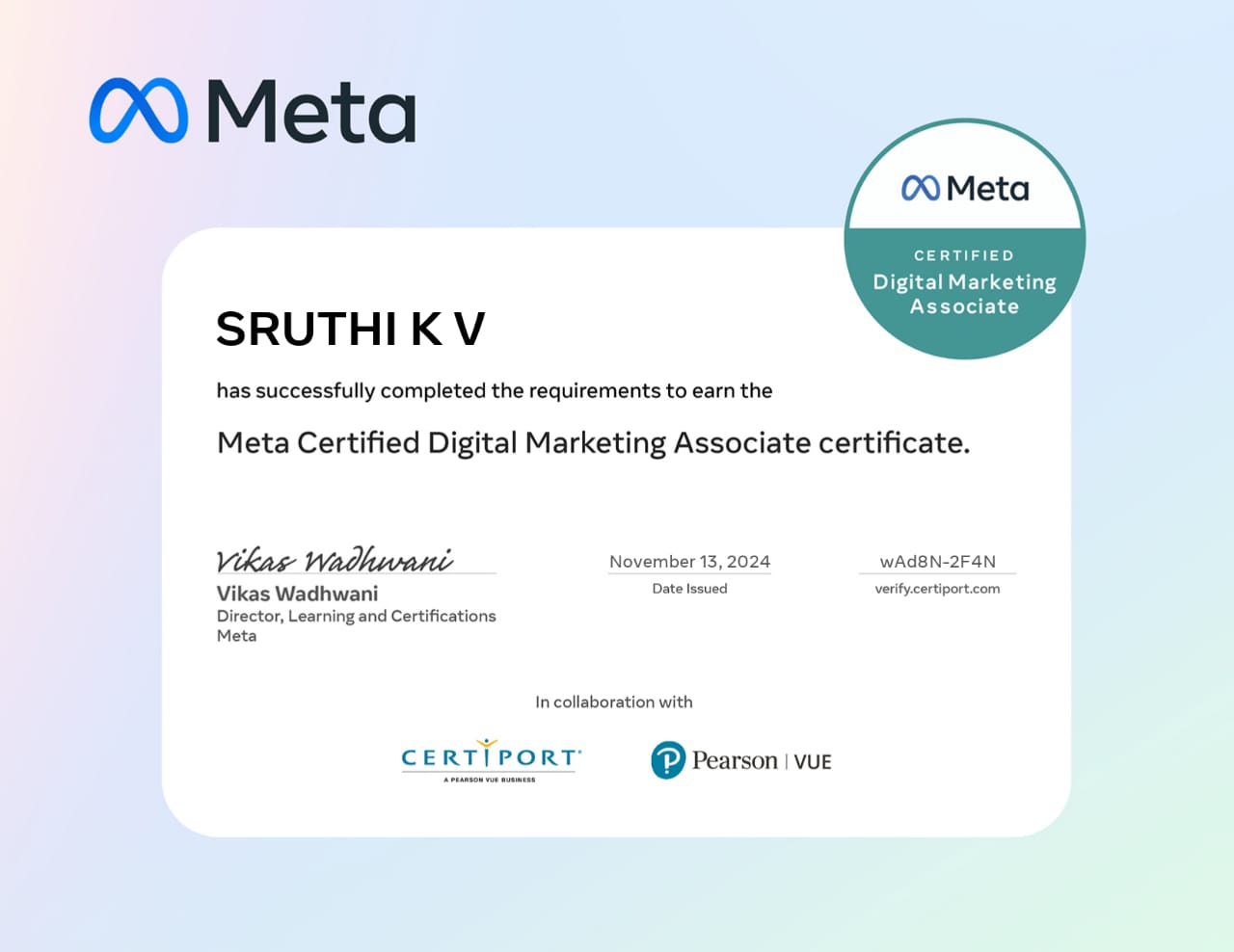 Meta Certified Digital Marketer in Kanhangad
